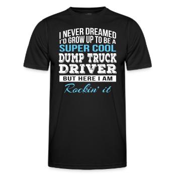 Conducteur de camion à benne basculante drôle - T-shirt sport Homme - noir - Devant - AI Model Male 178 dark (178cm)
