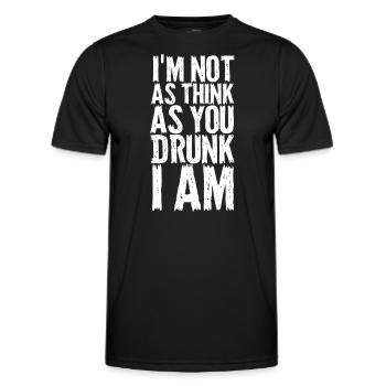 Ich denke nicht, wie du betrunken bin. - Männer Funktions-T-Shirt - Schwarz - Vorne - AI Model Male 178 dark (178cm)