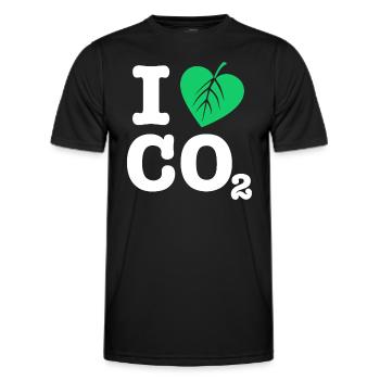 Ich liebe CO2 | Zum Tag der Erde - Männer Funktions-T-Shirt - Schwarz - Vorne - AI Model Male 178 dark (178cm)
