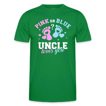 Geschlecht enthüllen Onkel - Männer Funktions-T-Shirt - Kelly Green - Vorne - AI Model Male 178 dark (178cm)