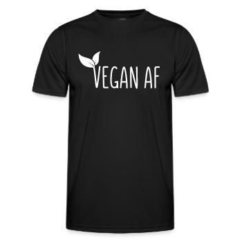 Vegan AF, Vegan As Fuck, Rude Funny Vegan - T-shirt sport Homme - noir - Devant - AI Model Male 178 dark (178cm)