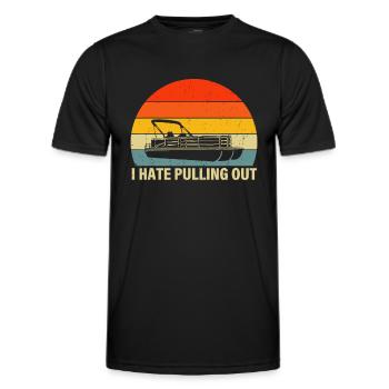 Lustiges Bootfahren, ich hasse es, herauszuziehen - Männer Funktions-T-Shirt - Schwarz - Vorne - AI Model Male 178 dark (178cm)