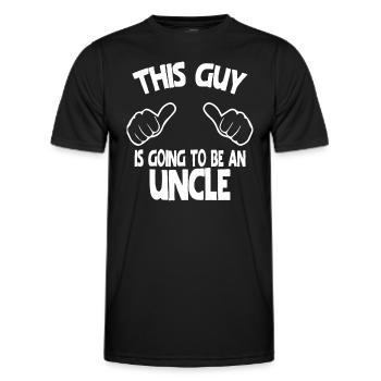 Dieser Typ wird ein Onkel sein - Männer Funktions-T-Shirt - Schwarz - Vorne - AI Model Male 178 dark (178cm)