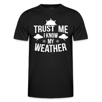 Wetter Meteorologe Geschenk Meteorologe Wetterfrosch - Männer Funktions-T-Shirt - Schwarz - Vorne - AI Model Male 178 dark (178cm)