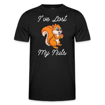 Squirrel Lovers Funny Vasectomy Operation Novelty - Men's Functional T-Shirt - black - Front - AI Model Male 178 dark (178cm)