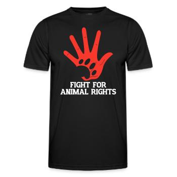 Kampf für Tierrechte Vegan - Männer Funktions-T-Shirt - Schwarz - Vorne - AI Model Male 178 dark (178cm)
