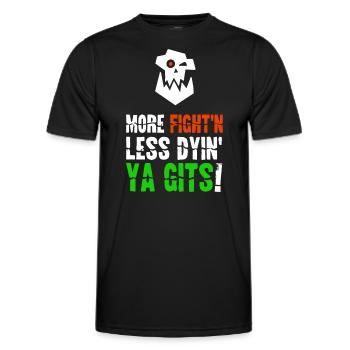 More Fighting Less Dying Ork Tabletop Wargaming - Men's Functional T-Shirt - black - Front - AI Model Male 178 dark (178cm)