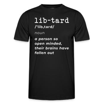 Lib-Definition Drôle Anti-Libéral Conservateur - T-shirt sport Homme - noir - Devant - AI Model Male 178 dark (178cm)