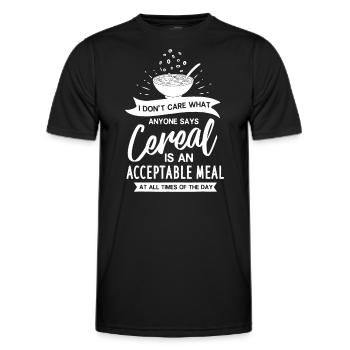 Cereal Killer Gift Bowl Box Breakfast - Men's Functional T-Shirt - black - Front - AI Model Male 178 dark (178cm)