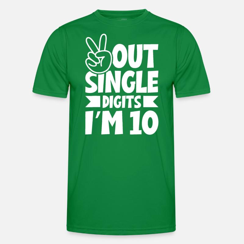 Peace Out einstellig I'm 10 Digits Tie Dye Männer Funktions-T-Shirt