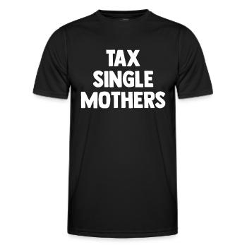 STEUER ALLEINERZIEHENDE MÜTTER - Männer Funktions-T-Shirt - Schwarz - Vorne - AI Model Male 178 dark (178cm)