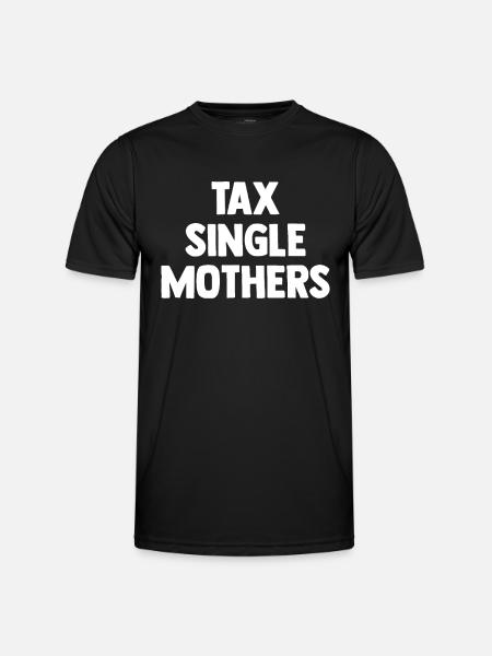 TAX SINGLE MOMS - Men's Functional T-Shirt - black