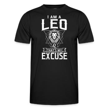 Lion art graphique juillet août cadeaux d’anniversaire - T-shirt sport Homme - noir - Devant - AI Model Male 178 dark (178cm)