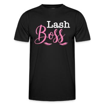 Lash Manager Niedliche Wimpern Liebe Wimpernverlängerung - Männer Funktions-T-Shirt - Schwarz - Vorne - AI Model Male 178 dark (178cm)