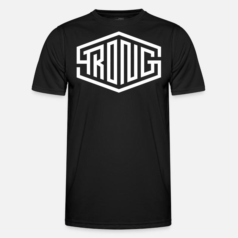 Strong - Männer Funktions-T-Shirt - Schwarz