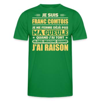 Franc comtois Ich halte meinen Mund nicht zu frank comté - Männer Funktions-T-Shirt - Kelly Green - Vorne - AI Model Male 178 dark (178cm)