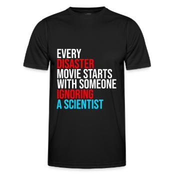 Wissenschaftler Doktor Wissenschaft Medizin Zitat - Männer Funktions-T-Shirt - Schwarz - Vorne - AI Model Male 178 dark (178cm)