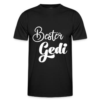 Bester Gedi sein Patenonkel fragen Taufe - Männer Funktions-T-Shirt - Schwarz - Vorne - AI Model Male 178 dark (178cm)