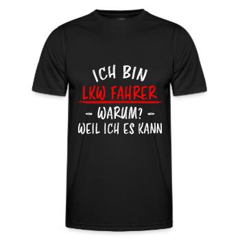 LKW Fahrer Lustige Spruch Lastkraftwagen Geschenk - Männer Funktions-T-Shirt - Schwarz - Vorne - AI Model Male 178 dark (178cm)