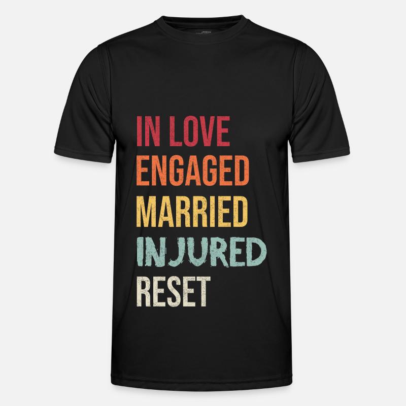 Fiancé dans l’amour marié blessure réinitialiser T-shirt sport Homme