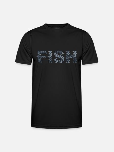 Fischschwarm / fish swarm (1c) - Men's Functional T-Shirt - black