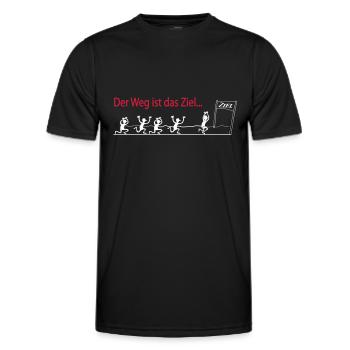 Der Weg ist das Ziel - Marathon - Männer Funktions-T-Shirt - Schwarz - Vorne - AI Model Male 178 dark (178cm)