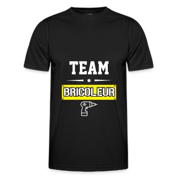 TEAM Bricoleur - T-shirt sport Homme - noir - Devant - AI Model Male 178 dark (178cm)