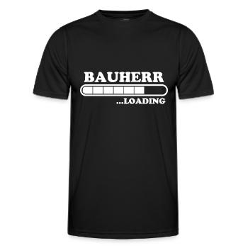 Bauherr Spruch Hausbau Richtfest Bauherr Geschenk - Männer Funktions-T-Shirt - Schwarz - Vorne - AI Model Male 178 dark (178cm)