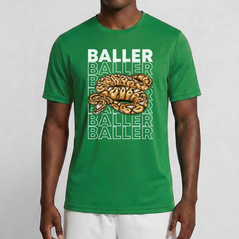 Ball Python 80's Style Baller Royal Python Snake T-shirt sport Homme