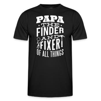 Mr Fix It Funny Dad Outils de fête des pères - T-shirt sport Homme - noir - Devant - AI Model Male 178 dark (178cm)