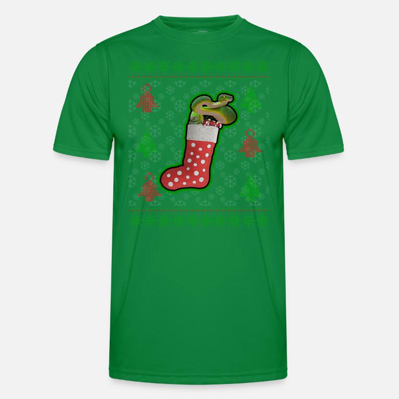 Green Tree Python Ugly Christmas Sweatshirt Style Men's Functional T-Shirt