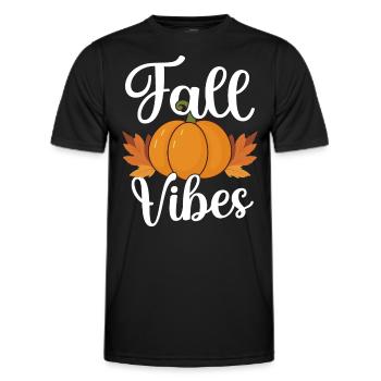 Herbst - Männer Funktions-T-Shirt - Schwarz - Vorne - AI Model Male 178 dark (178cm)