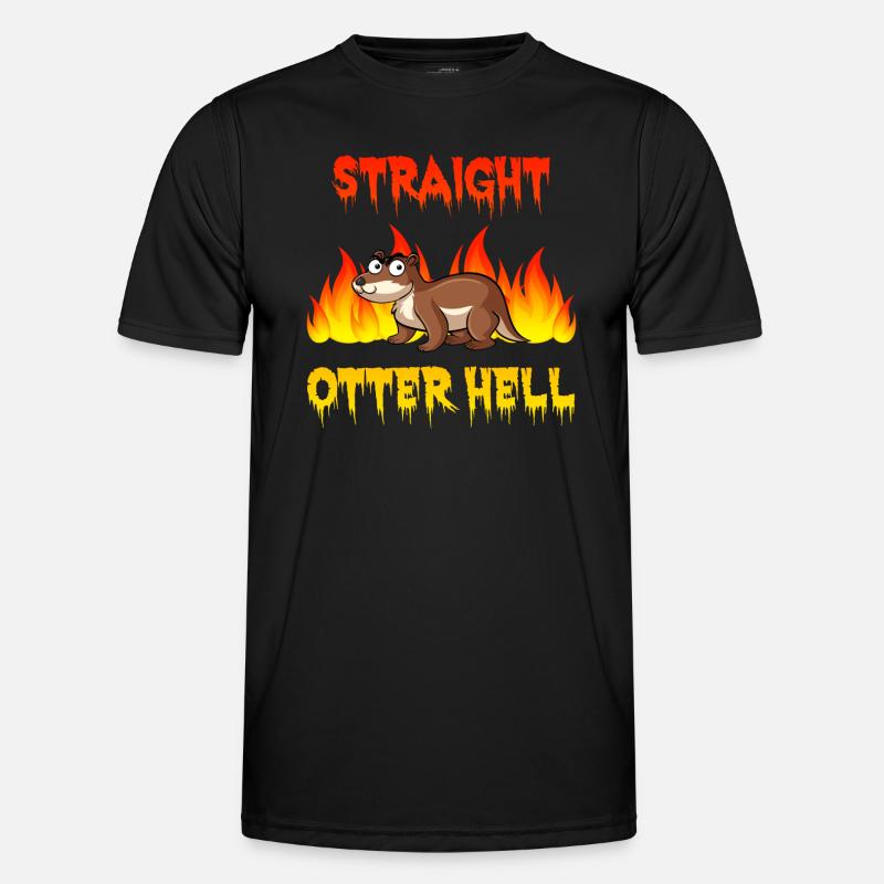 Evil Otter Hell Satan Hell Funny Saying Men's Functional T-Shirt
