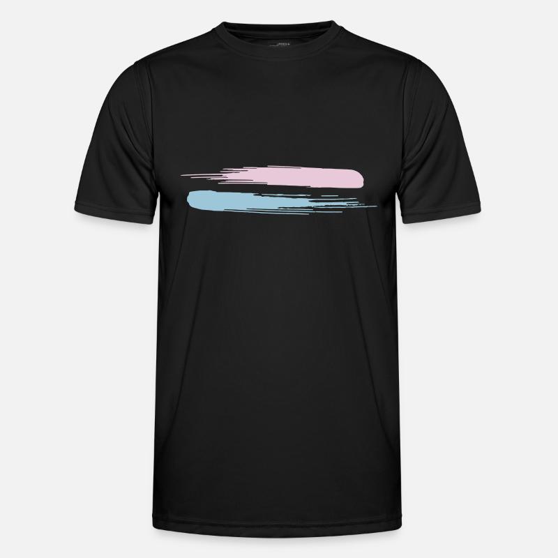 Striche Horizontal Männer Funktions-T-Shirt