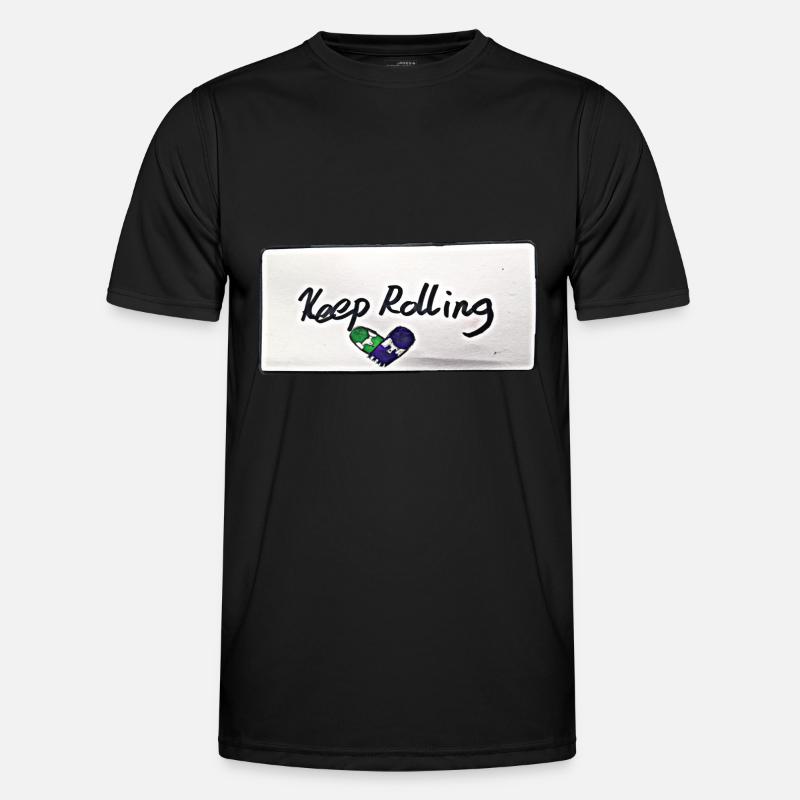 Keep rolling white - Men's Functional T-Shirt - black