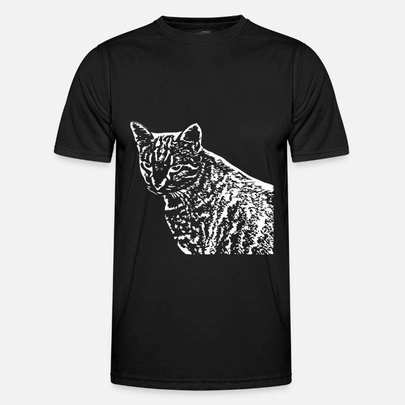 Cat White White Cats - Men's Functional T-Shirt - black