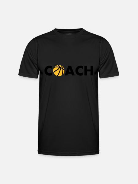 basketball Trainer Coach - Männer Funktions-T-Shirt - Schwarz