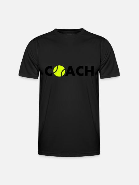 tennis coach - Männer Funktions-T-Shirt - Schwarz