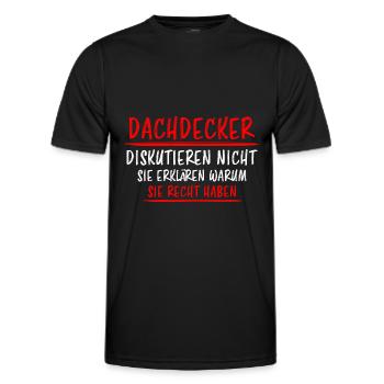 Dachdecker Job Handwerker Lustiger Spruch Geschenk - Männer Funktions-T-Shirt - Schwarz - Vorne - AI Model Male 178 dark (178cm)