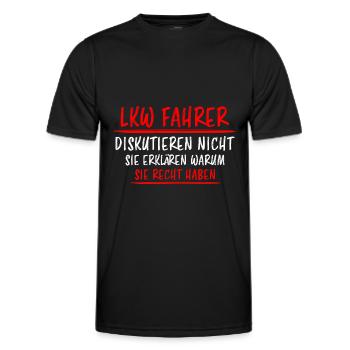 LKW Fahrer Lustige Spruch Lastkraftwagen Geschenk - Männer Funktions-T-Shirt - Schwarz - Vorne - AI Model Male 178 dark (178cm)