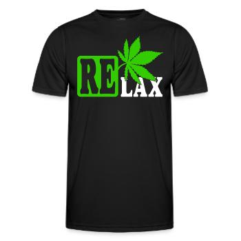 Cannabis Marijuana Weed Fumer - T-shirt sport Homme - noir - Devant - AI Model Male 178 dark (178cm)
