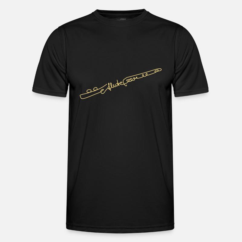 one line c flute Männer Funktions-T-Shirt