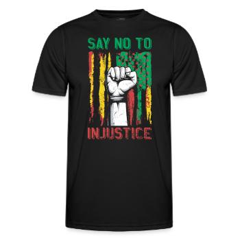 Lean l’injustice pour les fiers - T-shirt sport Homme - noir - Devant - AI Model Male 178 dark (178cm)