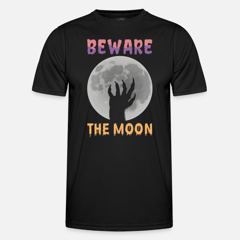 Méfiez-vous de la conception de la lune pour T-shirt sport Homme