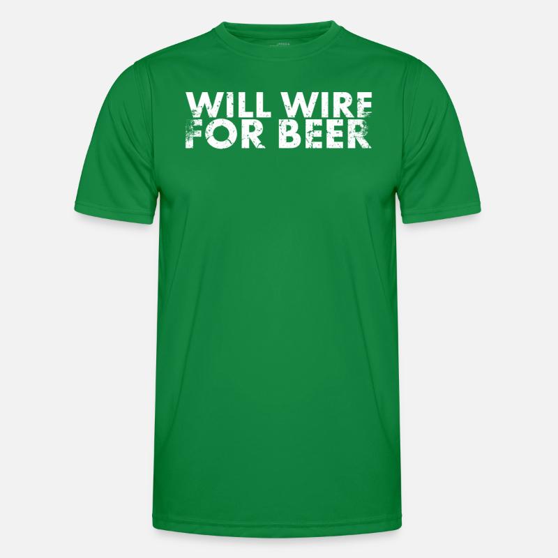 Will Wire For Beer Design For Lineman And Männer Funktions-T-Shirt