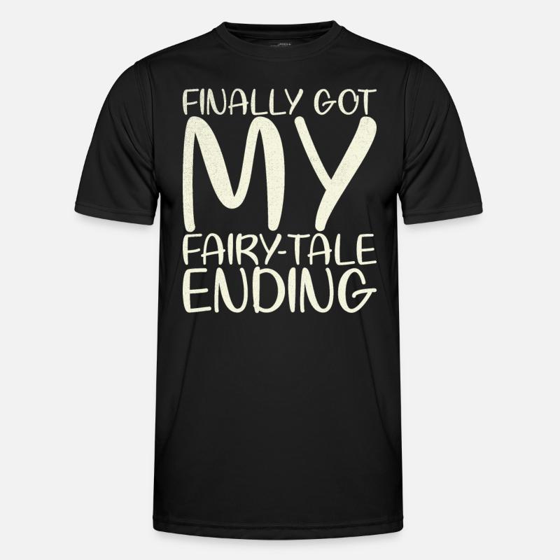 Endlich Mein Märchen-ende-ehe-design - Männer Funktions-T-Shirt - Schwarz
