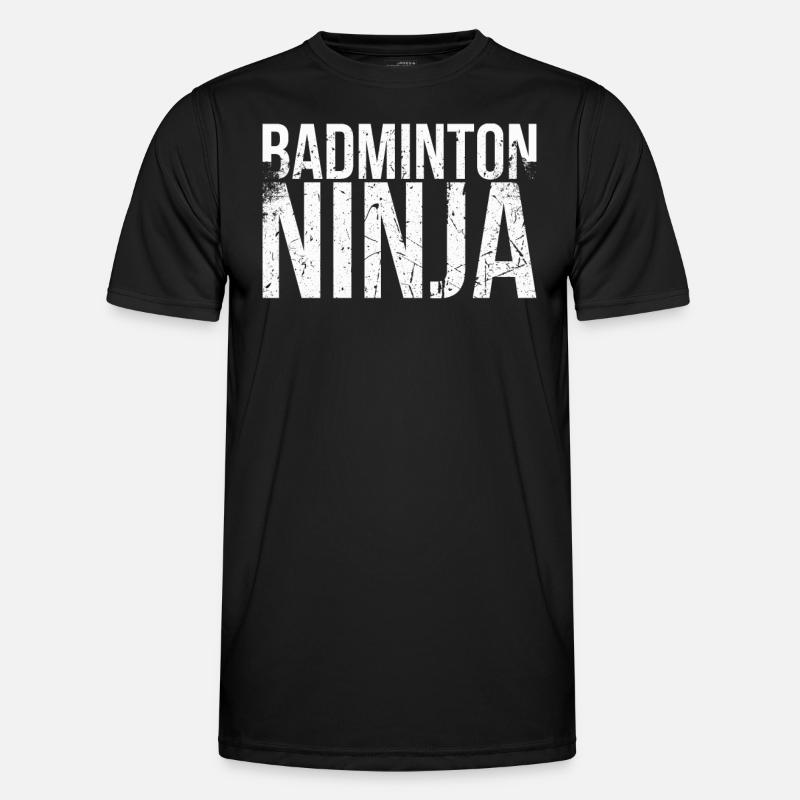 Badminton Ninja Für Badmintonspieler Oder - Männer Funktions-T-Shirt - Schwarz