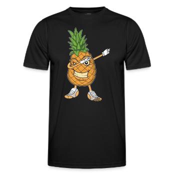 Abtupfendes Ananas-design Für Strandliebhaber - Männer Funktions-T-Shirt - Schwarz - Vorne - AI Model Male 178 dark (178cm)