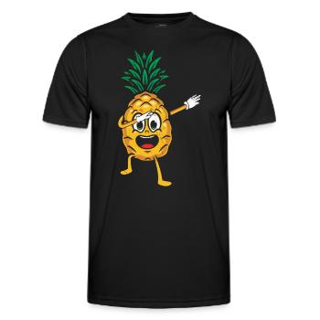 Abtupfendes Ananas-design Für Strandliebhaber - Männer Funktions-T-Shirt - Schwarz - Vorne - AI Model Male 178 dark (178cm)