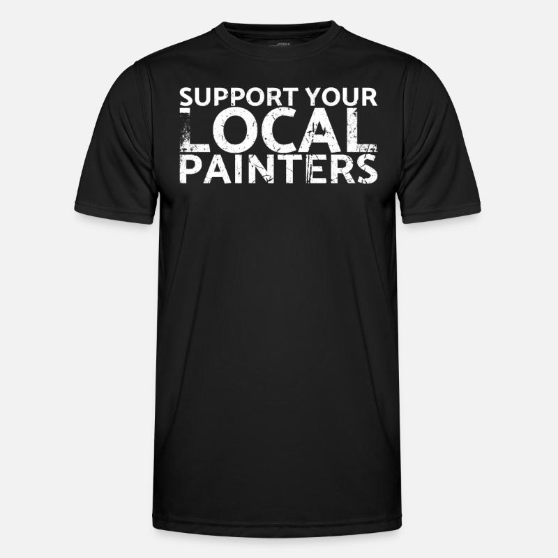 Support your local - Men's Functional T-Shirt - black